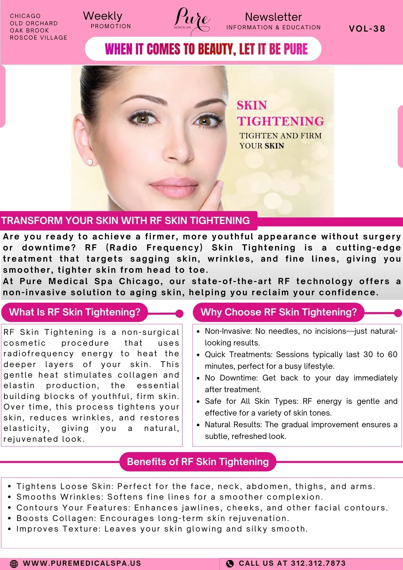 Transform Your Skin with RF Skin Tightening at Pure Medical Spa Chicago