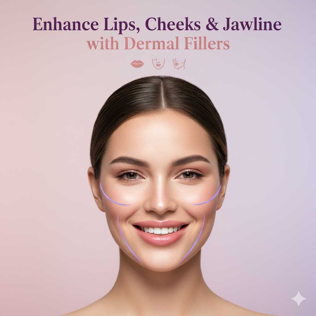 Enhance Lips, Cheeks & Jawline with Dermal Fillers Enhance Lips, Cheeks & Jawline with Dermal Fillers