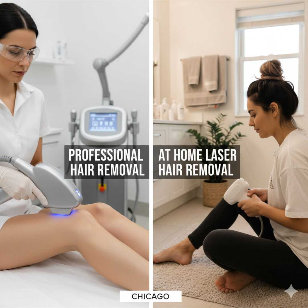 Professional vs At Home Laser Hair Removal Chicago Professional vs At Home Laser Hair Removal Chicago