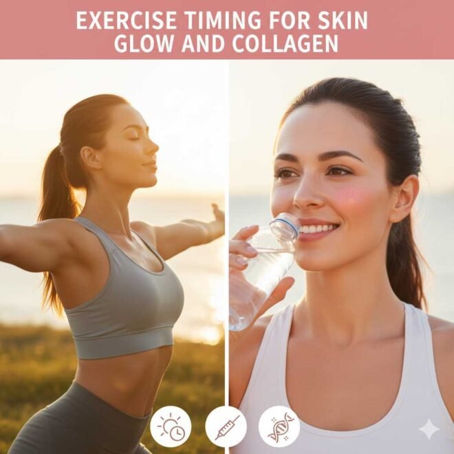 Exercise timing for skin glow and collagen Exercise timing for skin glow and collagen