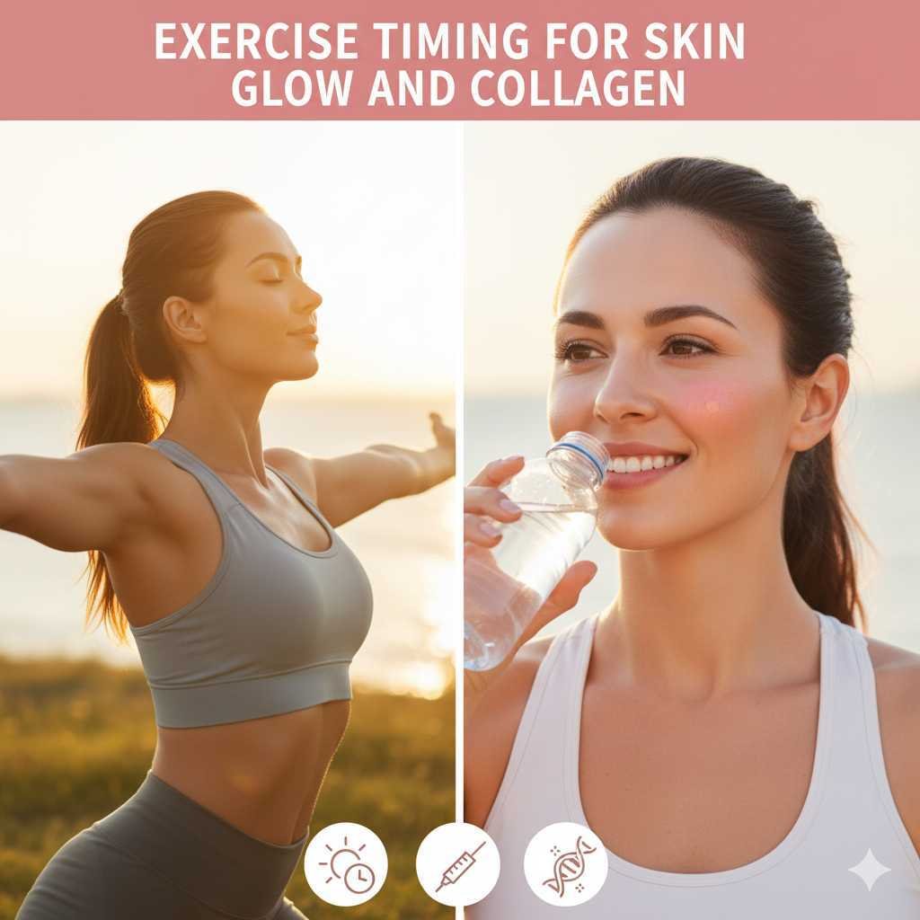 Exercise timing for skin glow and collagen Exercise timing for skin glow and collagen