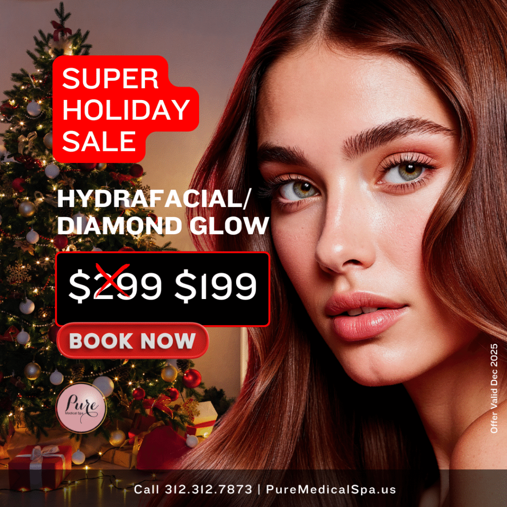 Hydrafacial Diamond Glow facial treatment at PURE Med Spa Chicago