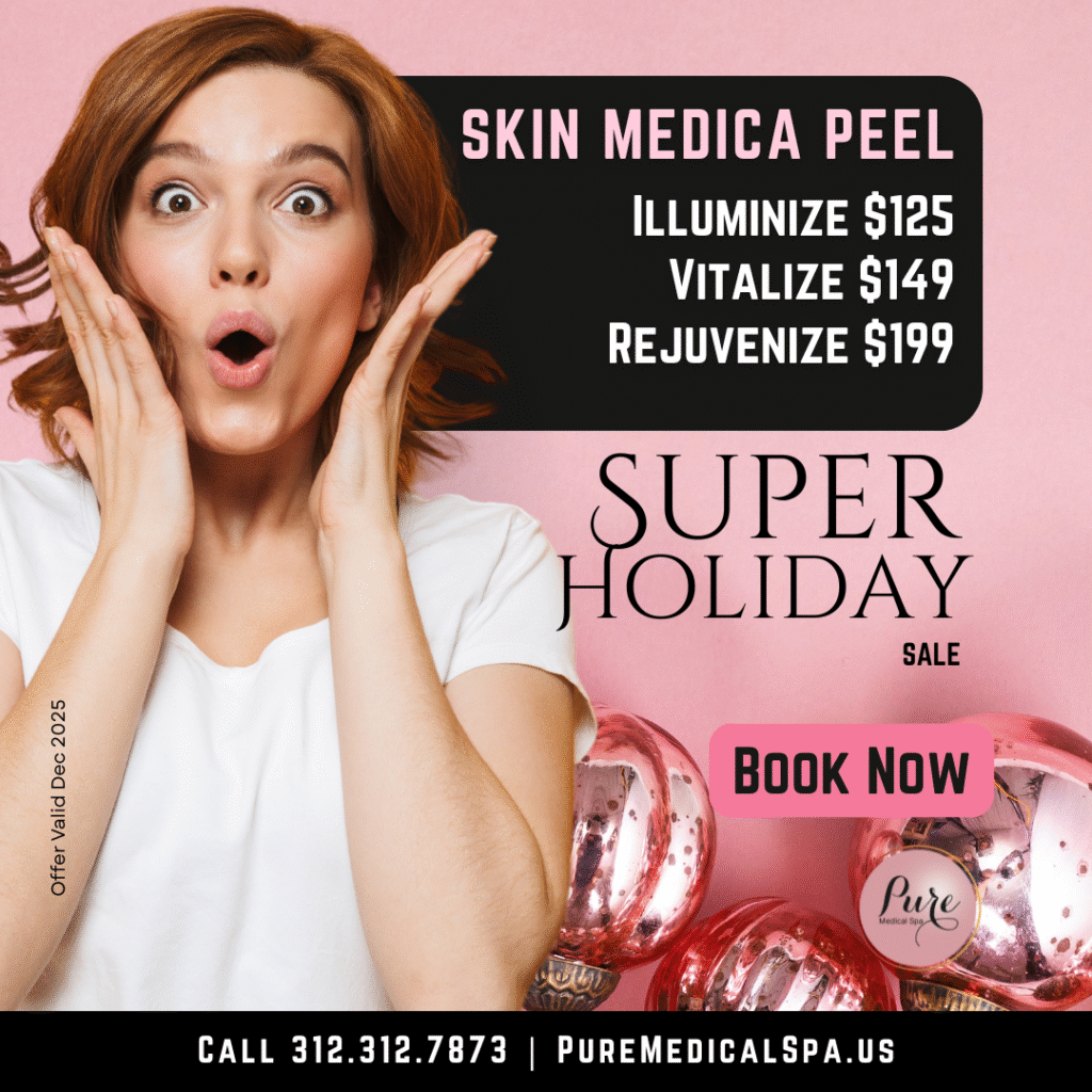 SkinMedica chemical peel treatment at PURE Med Spa Chicago for brightening skin