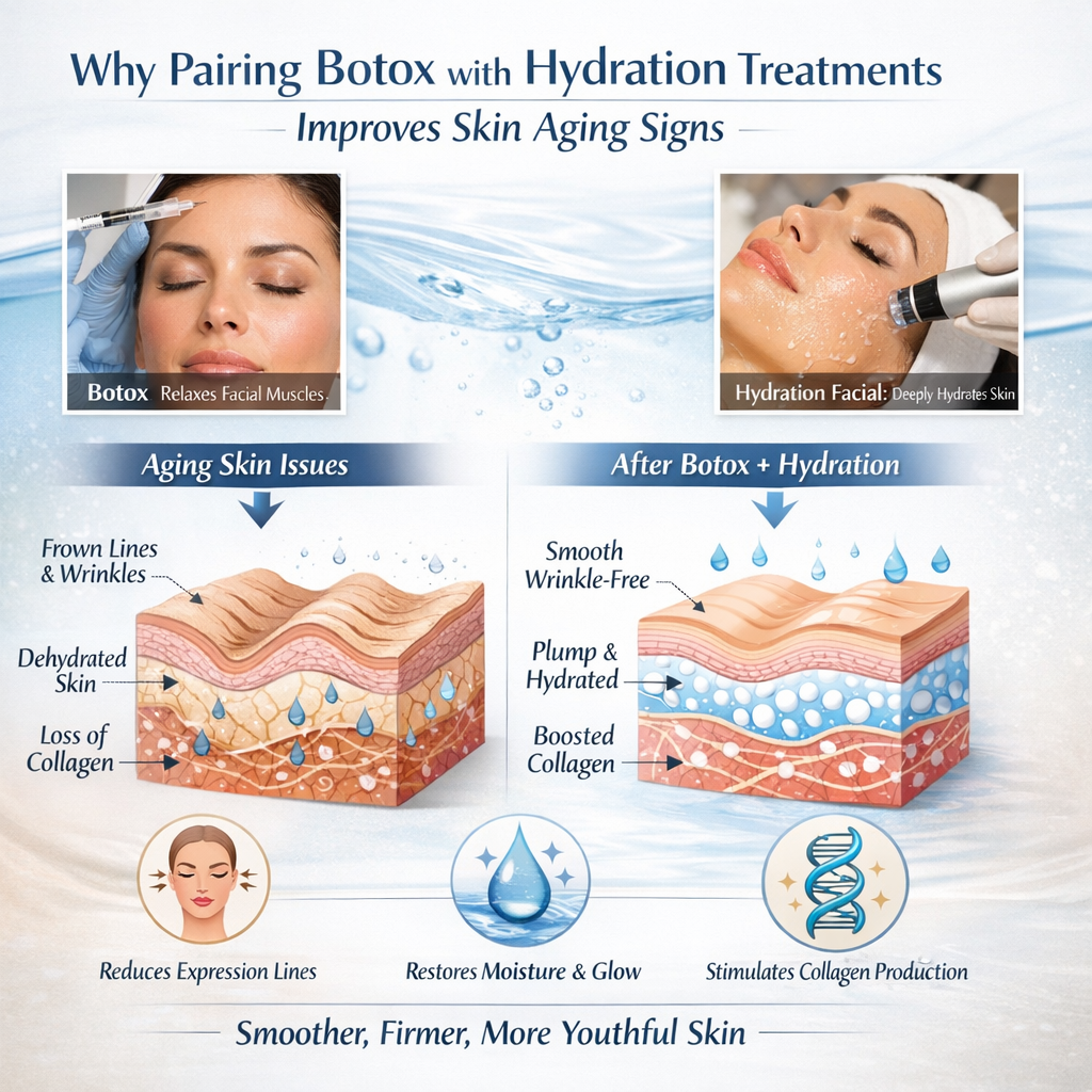 Why Pairing Botox with Hydration Treatments Improves Skin Aging Signs