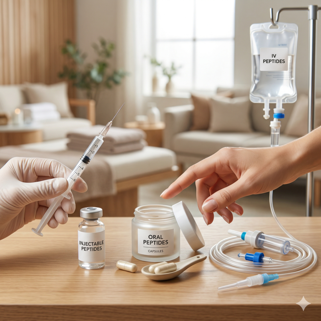 ipamorelin oral vs injection Injectable vs Oral vs IV Peptides: What's the Difference?